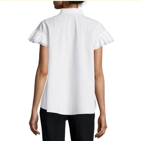 Co Ruffle Sleeve Poplin Blouse - Picture 2 of 7